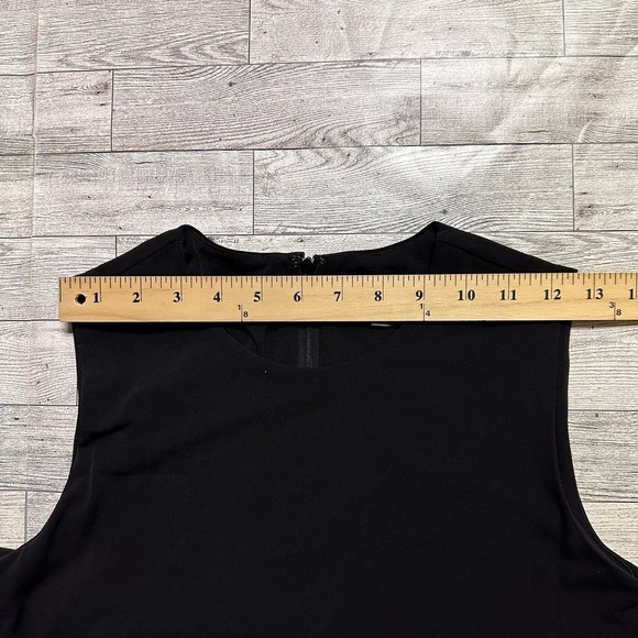 Calvin Klein | Asymmetric Grommet Detail Dress | Black | Size: 2 - Picture 9 of 9